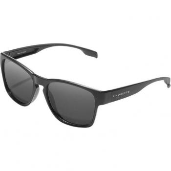 Gafas de sol unisex Hawkers Core Raw con montura cuadrada en negro y cristal polarizado gris