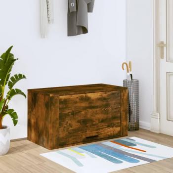 Zapatero de pared Humo 70x35x38 cm Madera maciza Pino