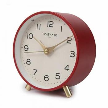 Reloj de Mesa Despertador Analógico Rojo Vintage Timemark