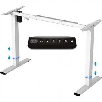 FLEXISPOT EF1 Escritorio de Pie Ajustable en Altura Standing Desk Mesa Ordenador Gaming Elevable de Acero Sólido con Tecla de 4 Opciones Memoria Automática Inteligente con Motor