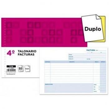 Liderpapel - Talonario facturas cuarto original y copia t218 apaisado con i.v.a.