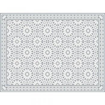 Alfombra de Vinilo Samara Gris Claro 100x133 cm estilo Baldosas