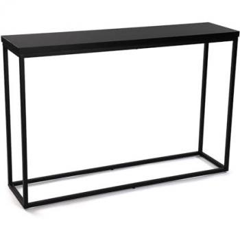 Consola Versa Negro Metal 30 x 80 x 120 cm, Estilo Industrial, Medidas (Al x l x An) 80 x 30 x 120 cm, Metal Color Negro