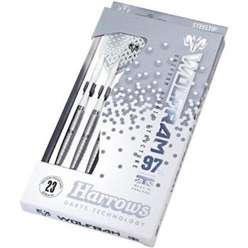 Harrows - Tungsteno Unisex para Adultos, 97% Acero para Dardos, Blanco - Plata, 21 g