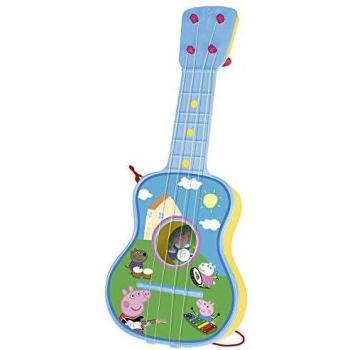 Guitarra Infantil Peppa Pig Azul en Estuche con 4 Cuerdas - Modelo Claudio Reig 2339.0