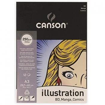 CANSON Manga Block, 12 Blatt, DIN A3, 250 g/qm