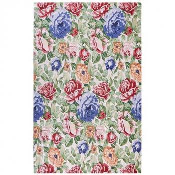 Alfombra de Algodón Multicolor 140 x 200 cm Patrón Floral Tejido Plano Jacquard Farwan