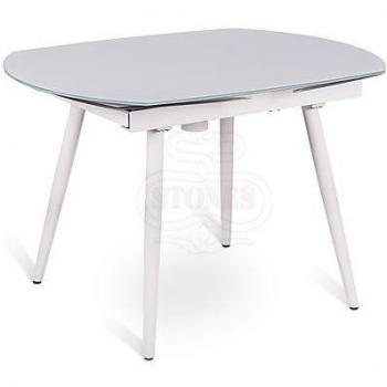 Mesa Extensible SOLOLED de Cristal Templado Blanco 120/180x90h cm