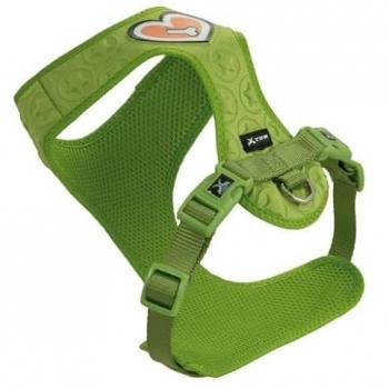 Arnés 3D Heart of Bone Verde para perros, tamaño L, medidas 40 cm de ancho y ajustable de 55 a 65 cm