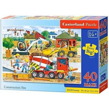 Castorland CSB040018 Premium Construction Site Maxi Jigsaw Puzzle, 40 Pieces Set, Multicolour