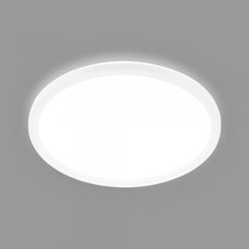 Plafón LED Tava A, Ø 29 cm, plástico blanco, 11W, 50.000h luz indirecta