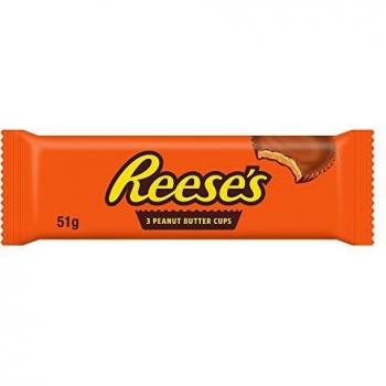 Pack 3 Chocolatinas Hershey's Reese's 51 Gr 3 Peanut Butter Cups. Crema De Cacahuete