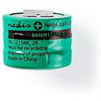 NEDIS Recargable Ni-MH Battery Pack Batería de Níquel-Metal Hidruro | 3,6 V | 170 mAh | Conector de Soldadura Verde