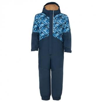Vaude Mono Snow Cup II - Mono para niños unisex, color azul oscuro, impermeable, aislante térmico, con capucha y múltiples bolsillos