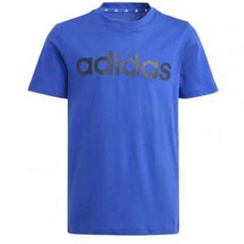 Camiseta de Manga Corta Adidas Linear para Chicos - Modelo U Lin Tee - Color Azul - Talla 140