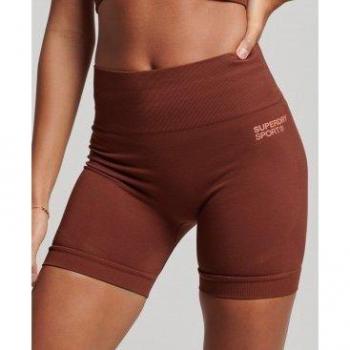 Short Core Ajustado Sin Costuras rojo para mujer de Superdry