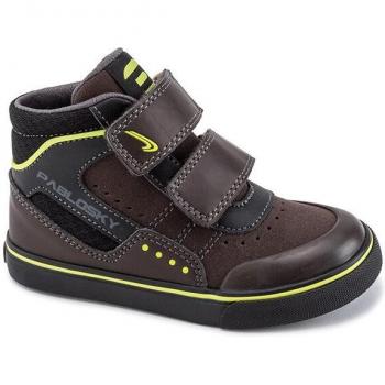 Botas-Botines Pablosky para niño en color marrón con doble cierre adherente