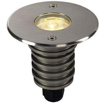 SLV luminaria empotrable de suelo DASAR® 920 / Foco led para terraza, jardín, lámpara de suelo para exteriores / IP67 4000 K 5,5 W 360lm acero inoxidable 40 grados
