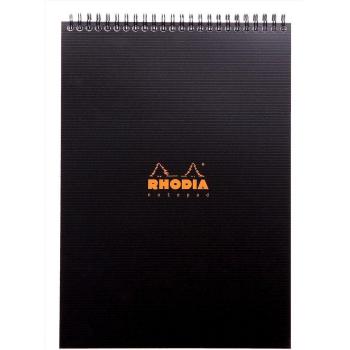Rhodia 19920C - Notepad A4 - Rhodiactive - Cuadricula (5x5mm) - Negro