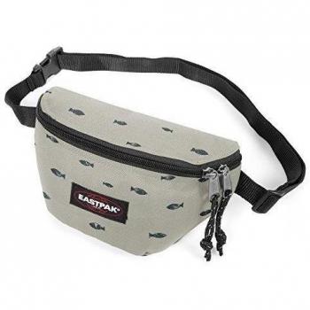 Eastpak Springer Riñonera de Marcha, Diseño Fish Stamp, Color Gris