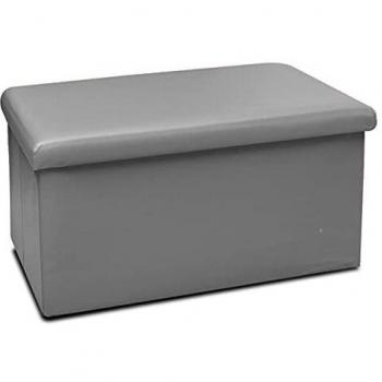GREATOOL Puff Taburete Plegable de Almacenaje Otomano con Tapa 2 Unidades, 76 x 38 x 38 cm, Taburete Plegable para Almacenaje