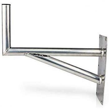 NEDIS Soporte de Pared para Antena Parabólica Soporte de Pared para Antena Parabólica | Distancia a la Pared: 600 mm | Diámetro de Abrazadera: 50 mm | Aluminio | Plata Plata 600 mm