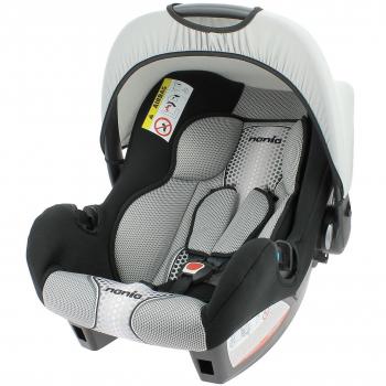 Mycarsit - Silla de coche grupo 0+ de 0 a 13 kg - fabricación 100% francesa - 4 estrellas test tcs - 4 colorido - protecciones laterales - reposa cabeza y asiento acolchados