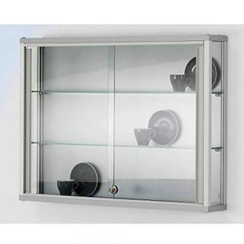 Vitrina Mural LINK con 2 Balas Ajustables y Puertas Corredizas de Vidrio Templado, 800 x 120 x 590 mm