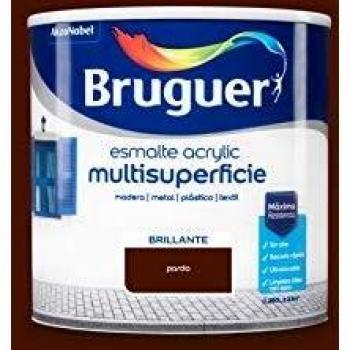 Bruguer Acrylic Multisuperficie Esmalte al agua Brillante Pardo 250 ml