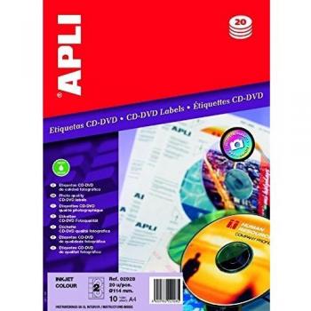 Apli 2928 - Bolsa de 10 hojas con etiquetas, 1 unidad