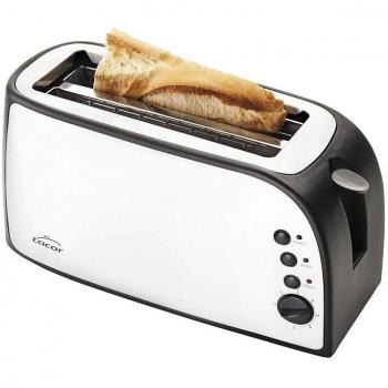 Tostadora de ranura alargada doble 1500W acero inoxidable
