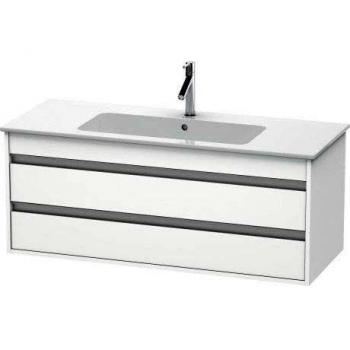 Mueble Bajo Lavabo Duravit Ketho 120x47,5 cm, Color Lino, 2 Cajones, Colgado en Pared