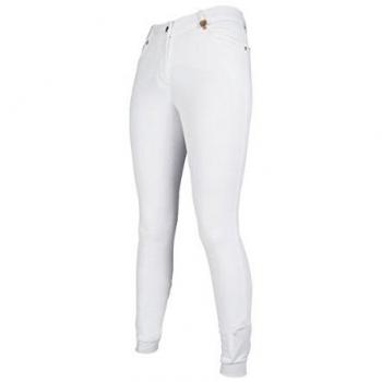 HKM REIT-LG Basic-Silikon-Vollbesatz Pantalones, Unisex Adulto, Blanco, 20