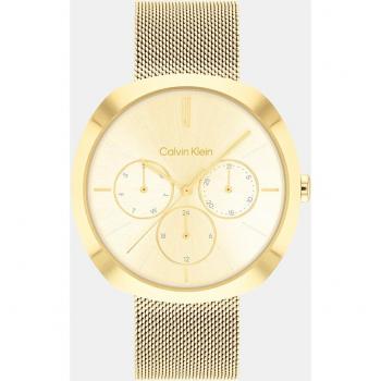 Reloj de mujer Calvin Klein CK Shape 25200339 multifunción con malla de acero dorado