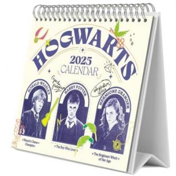 Calendario de escritorio 2025 Harry Potter Erik multicolor - Base resistente | Planificador mensual con espacio para anotar y vista mensual global