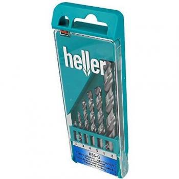 Heller - Juego broca acero super hssg diámetro 2-8mm 6 piezas
