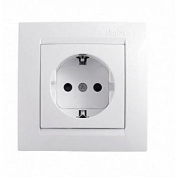 Simon M256211 - Enchufe con toma de tierra serie 15 blanco