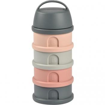 BEABA Dosificador de Leche en Polvo Mineral Gris/Rosa