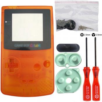 iMinker Full Housing Shell paquete de piezas de repuesto de la cubierta de la caja con herramientas abiertas para Nintendo Gameboy Color, GBC