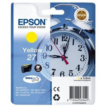 Cartucho de tinta original Epson 27 amarillo, 3.6ml, capacidad para 350 páginas