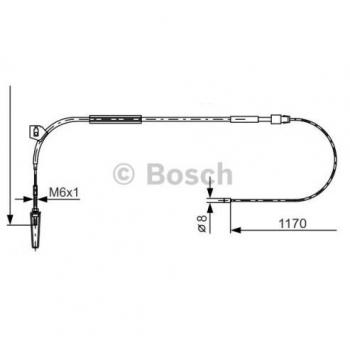 Cable de freno de mano BOSCH 1 987 477 961, compatible con vehículos, alta calidad y durabilidad