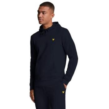 Lyle & Scott Men's Sports Tape Hoodie - Navy/Black - Size: Small/Regular
