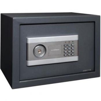 ARREGUI Stylo 19010-S2 Caja Fuerte de Acero Con Apertura de Doble Seguridad, Cerradura Electrónica más Llave, con Códigos Programables, Caja de Seguridad para Hogar y Negocios, 25 x 35 x 25 cm, 15 L
