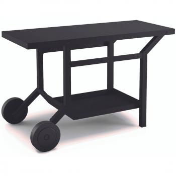 Carro rodante de acero negro para plancha Forge Adour - 119cm x 76cm x 65cm