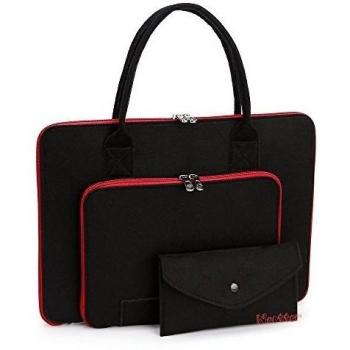 11 a 11,6 pulgadas Sintió Que lleva Funda Cubrir Bolso para MacBook / Ultrabook / Netbook / ordenador portátil / Surface Pro 4, 3, 2 - Negro + Rojo