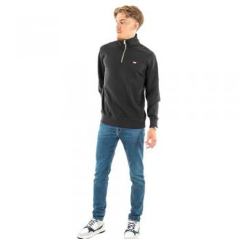 Sudadera Levi's Original HM Half Zip Negro Mineral para Hombre, Talla M