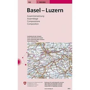 Mapa excursionista y topográfico 1:100.000 Basel-Luzern - Mapiberia f&b