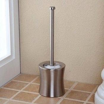 KHSKX Juego de accesorios de baño de acero inoxidable 1Ajuste Escobillero D11.5 * H37CM, Silvery