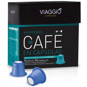 VIAGGIO ESPRESSO - 120 Cápsulas de Café Compatibles con Máquinas Nespresso - DECAFFEINATO