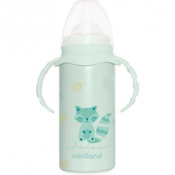 Termo Beberón Thermobaby Mint con doble capa de acero inoxidable y tetina Dolce
